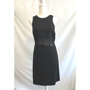 Jules & Cleo Black Sleeveless Sheath Dress NWT Mesh Waist Size 16‎ Coquette Chic